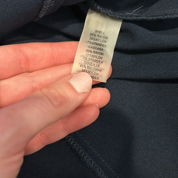 Vince Camuto Navy Blue Faux Pocket Dress Cute Sleeves and Gold Button Detail - Picture 4 of 6